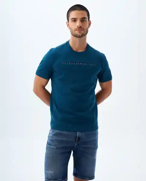 Camiseta Hombre Verde M 849F003 Americanino