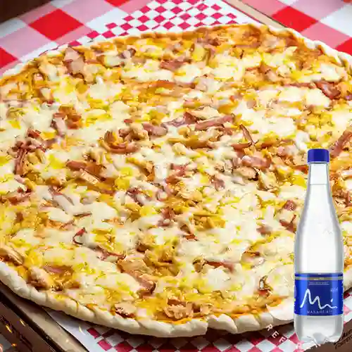 Pizza Miel Mostaza + Agua Manantial Mineral 600ml