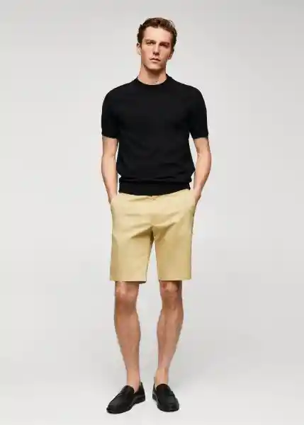 Bermuda Gracia Ocre Talla 36 Hombre Mango