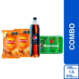 Combotogether Heineken + Pepsi Cero 1.5 L + Margarita Pollo