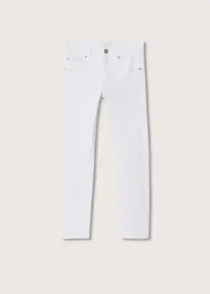 Jeans Slim Blanco Talla 07 Niños Mango