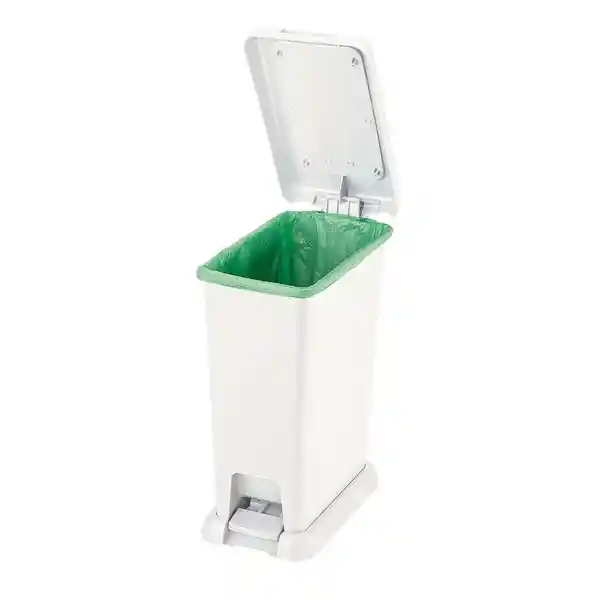 Basurero Pedal Color Blanco 20 L Rimax