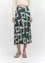 Falda Quanti Azul Talla XS Mujer Mango