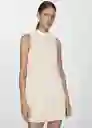 Vestido Sesete Crudo Talla M Mujer Mango