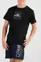 ONeill Camiseta Slim Fit Hybrid Cube Masculina Negro Talla L