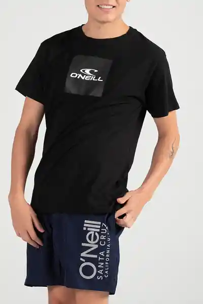 ONeill Camiseta Slim Fit Hybrid Cube Masculina Negro Talla L