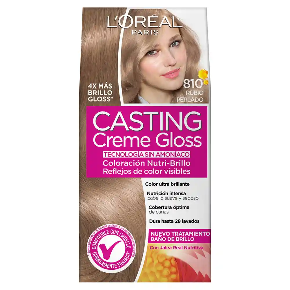 Casting Creme Gloss Tinte Capilar Tono 810 Rubio Perlado