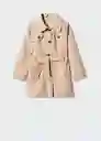 Gabardina Trench Trench4 Camel Talla 06 Niñas Mango