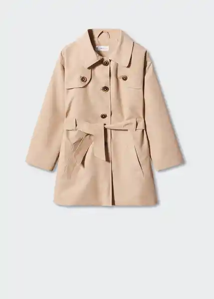 Gabardina Trench Trench4 Camel Talla 06 Niñas Mango