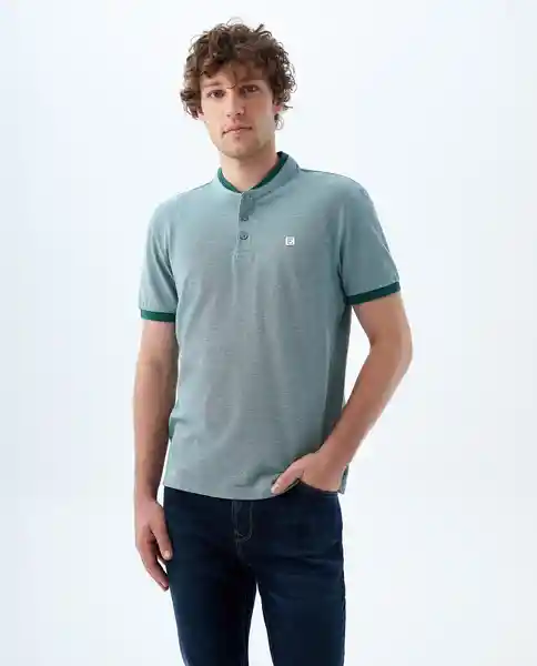 Camiseta Hombre Verde Talla L 809F008 Americanino