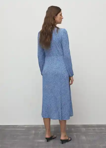 Vestido Pomelom Azul Talla L Mujer Mango