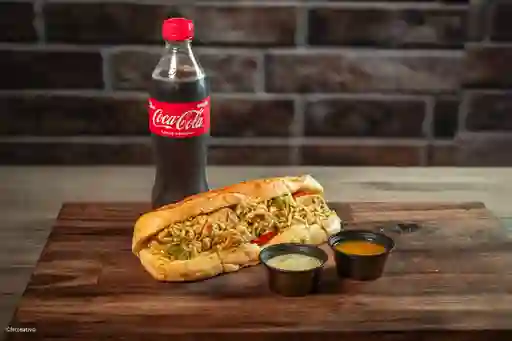 Chuzopan de pollo y coca-cola