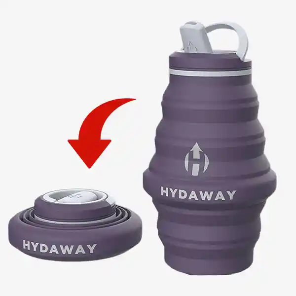 Hydaway Botella Plegable Morado 17 oz