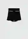 Short Caprice Negro Talla S Mujer Mango