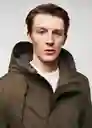 Abrigo Parka Piran Khaki Talla M Hombre Mango