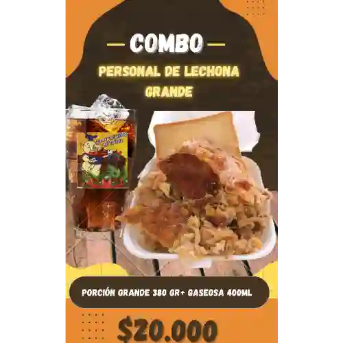 Combo Lechona Grande y Gaseosa