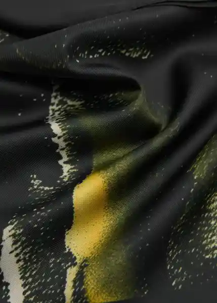 Pañuelo Tigre Negro Talla 99 Mujer Mango