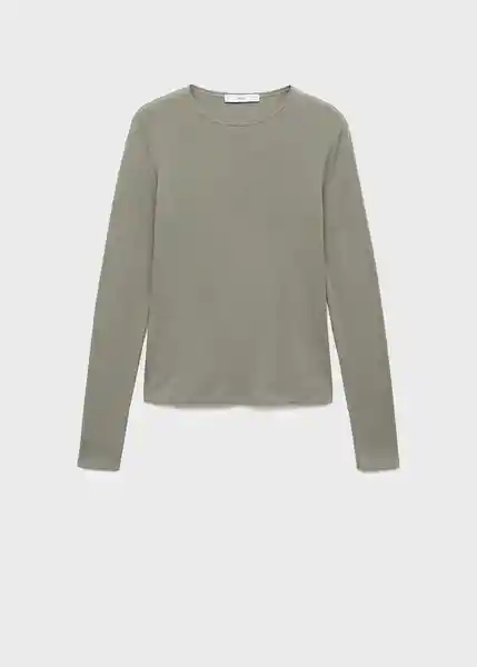 Camiseta Liloca Khaki Talla L Mujer Mango