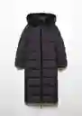 Abrigo Anorak Deluxy Negro Talla XS Mujer Mango