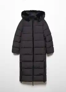 Abrigo Anorak Deluxy Negro Talla XS Mujer Mango