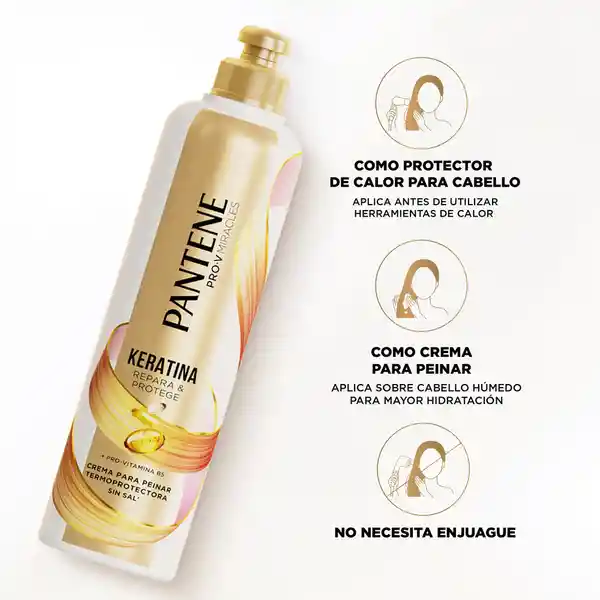 Pantene Crema Para Peinar Termoprotectora Keratina