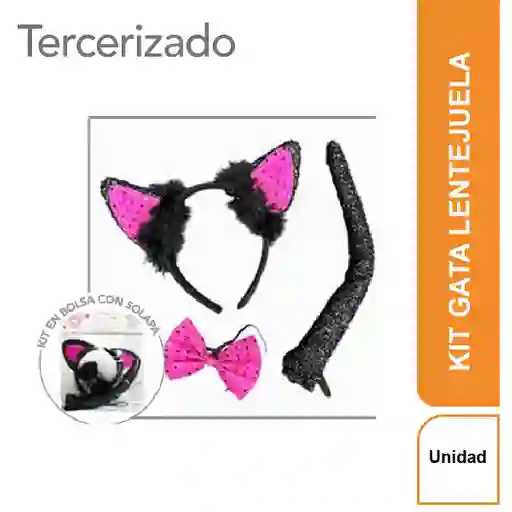 Set Disfraz Gata Lentejuela