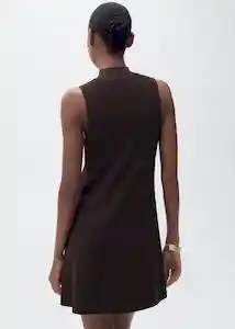 Vestido Sesete Chocolate Talla S Mujer Mango