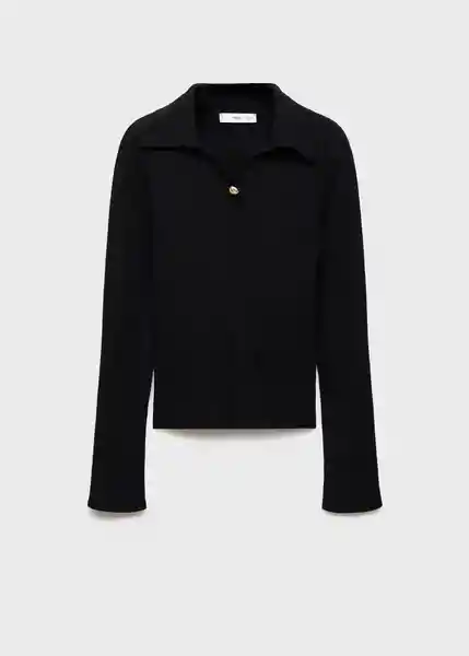 Saco Jersey Button Negro Talla XS Mujer Mango