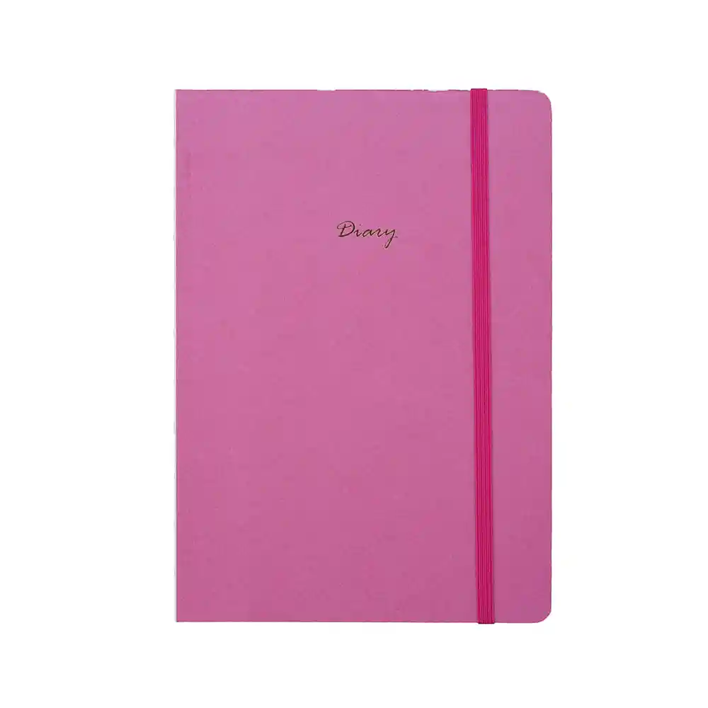 Cuaderno Estampado Con Plan Mensual Fucsia 160 Hojas Miniso