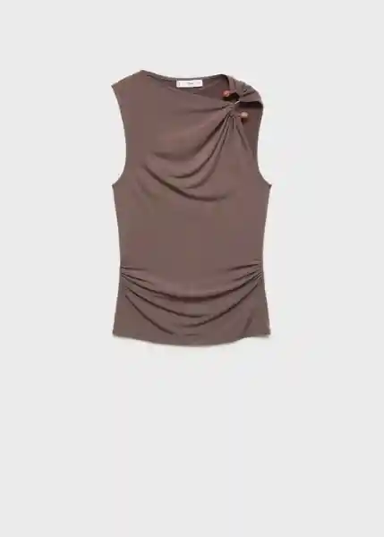 Top Petri Taupe Talla M Mujer Mango