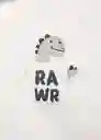 Camiseta Rawr Off White Talla 97 Niños Mango