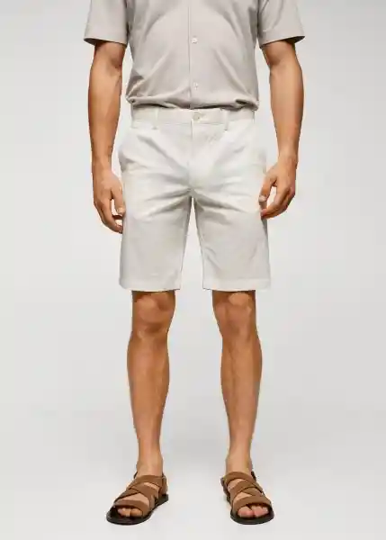 Bermuda Minori Offwhite Talla 42 Hombre Mango