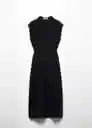 Vestido Parama Negro Talla S Mujer Mango