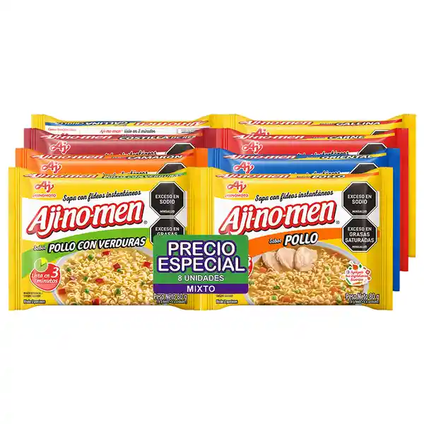 Ajinomen Pack Sopa Instantánea Surtida