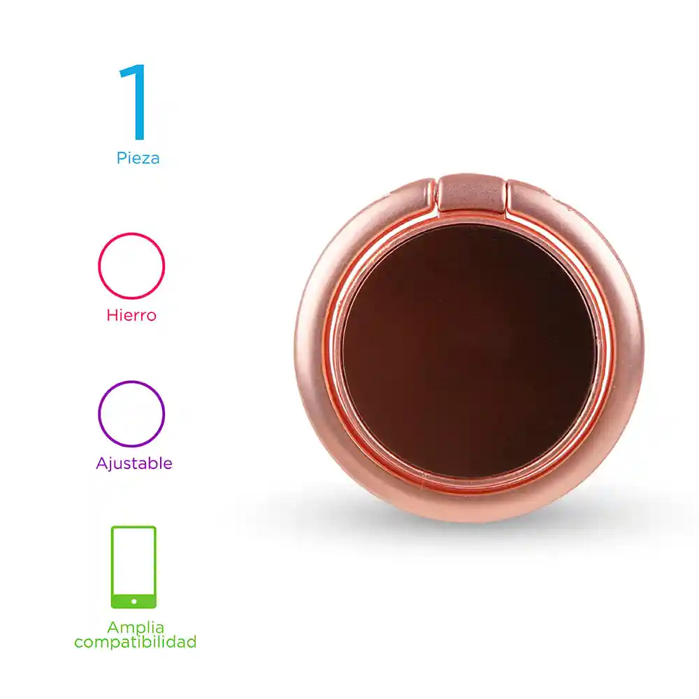 Soporte de Celular Mate de Metal de Anillo Rojo Rosa Miniso