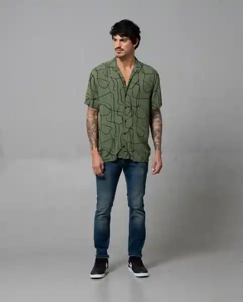 Camisa Hombre Verde Talla L 119F000 Rifle