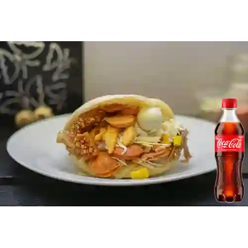 Combo Arepa de la Casa + Coca Cola Original 400 ml