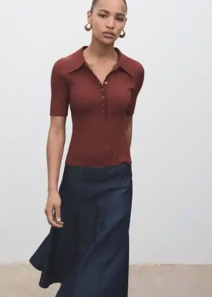 Falda Blanes Tejano Soft Talla XS Mujer Mango