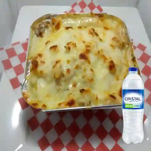 Combo Lasagna de Pollo + Cristal Sin Gas 600 ml