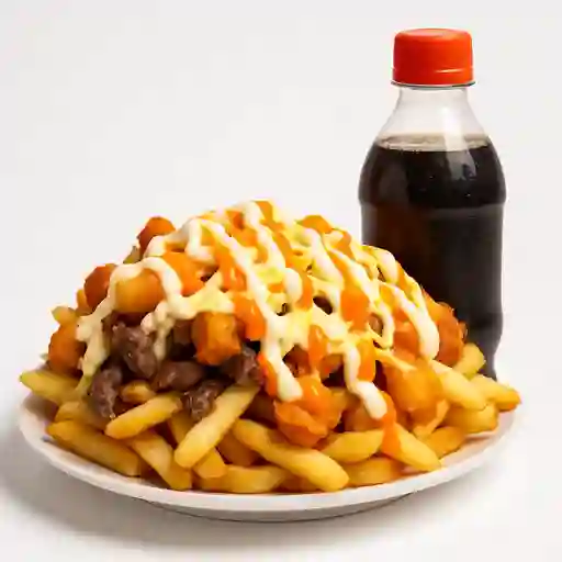 Salchipapa Mixta + Gaseosa