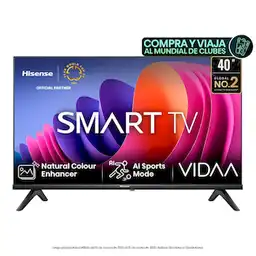Hisense Televisor FHD Smart tv 40 Pulgadas 40A4N