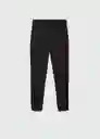 Pantalón Zipset Negro Talla 08 Niños Mango