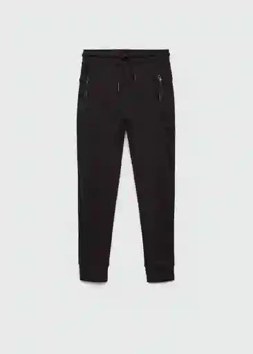 Pantalón Zipset Negro Talla 08 Niños Mango