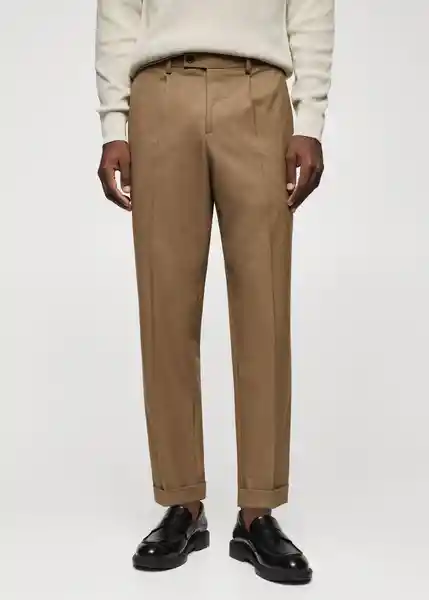 Pantalón Medem Tabaco Talla 46 Hombre Mango