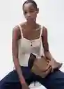 Top Coqueto Crudo Talla S Mujer Mango