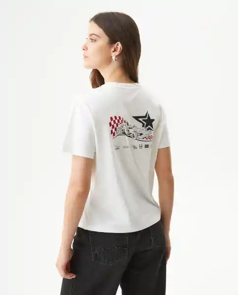 Camiseta Graphic Femenino Crudo Pristino Claro Talla M Chevignon