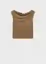 Top Marcelin Khaki Talla S Mujer Mango