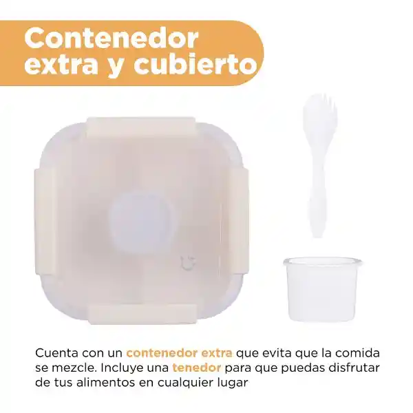 Contenedor Para Ensaladas Series Graceful Beige 1100 mL Miniso