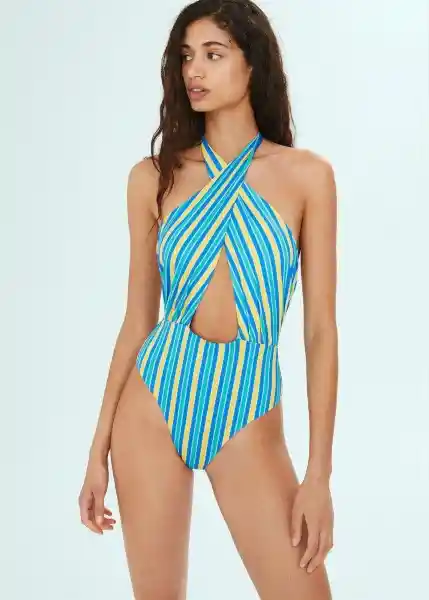 Vestido de Baño Mon Azul Talla M Mujer Mango