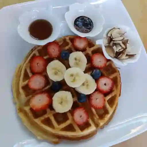 Waffle Proteico de Avena